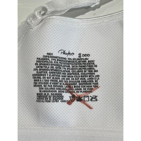 Playtex White 4803 Wireless 18 Hour Smoothing Support Bra Women's Size 42DDD - Picture 3 of 7